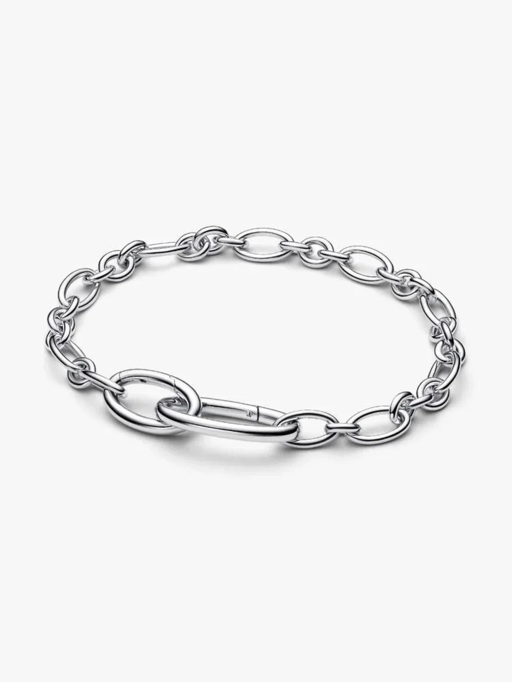 Pandora Silver Polished Oval Link Bracelet